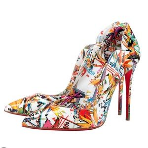 Christian Louboutin printed heels 100mm